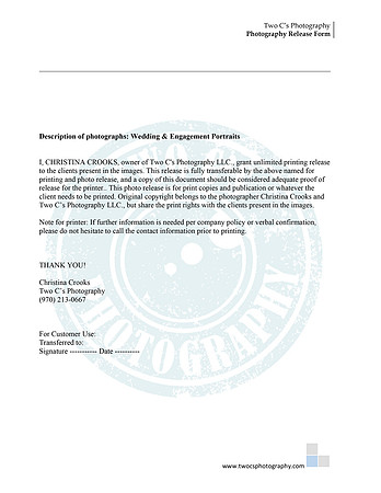 Microsoft Word - Photo Release Form.doc