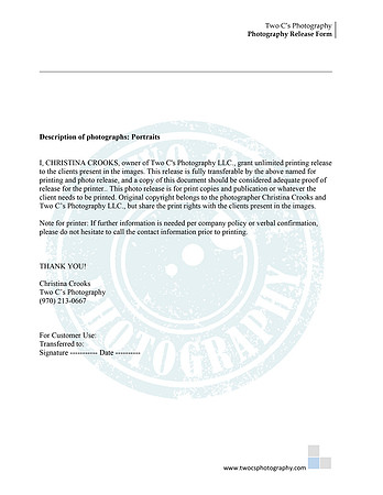 Microsoft Word - Photo Release Form.doc